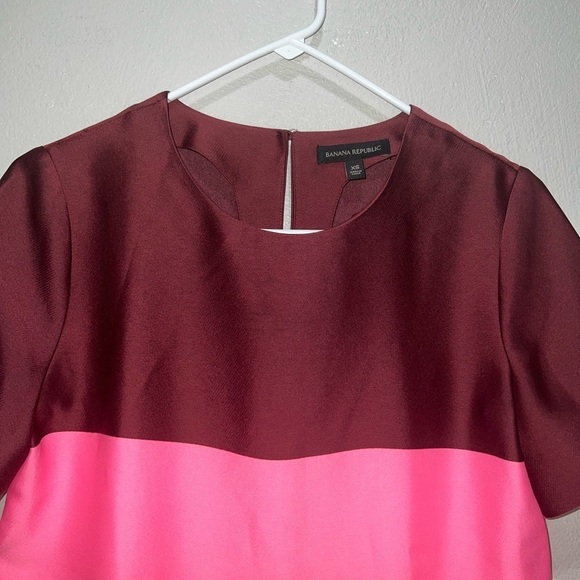 Banana Republic Brown Pink Colorblock Top - Picture 2 of 5